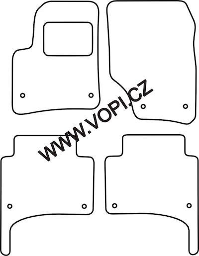 Autokoberce Volkswagen Touareg 2003 - 2010 Perfectfit (4934)